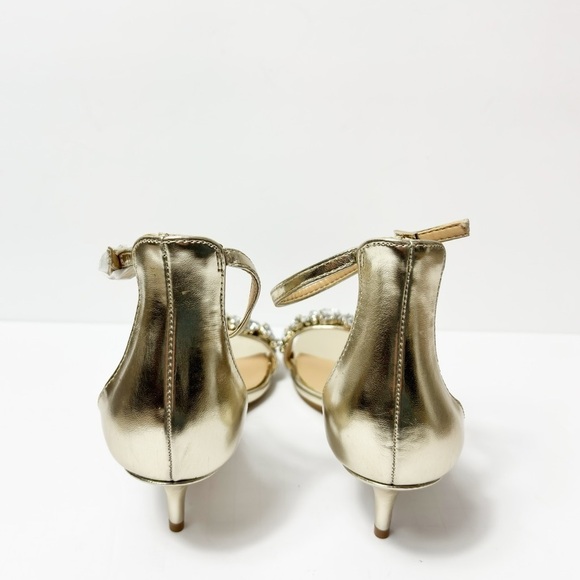 JEWEL BADGLEY MISCHKA WOMEN'S DASH KITTEN HEEL GLDMET SIZE 6 NEW - Picture 7 of 8